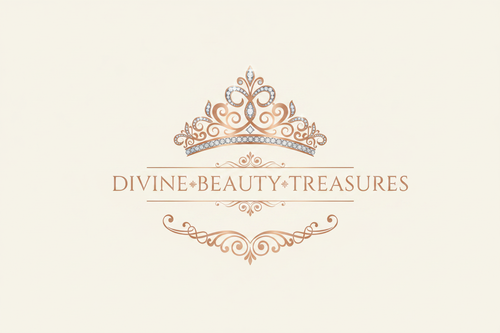 Divine Beauty Treasures Rose Gold & White Logo