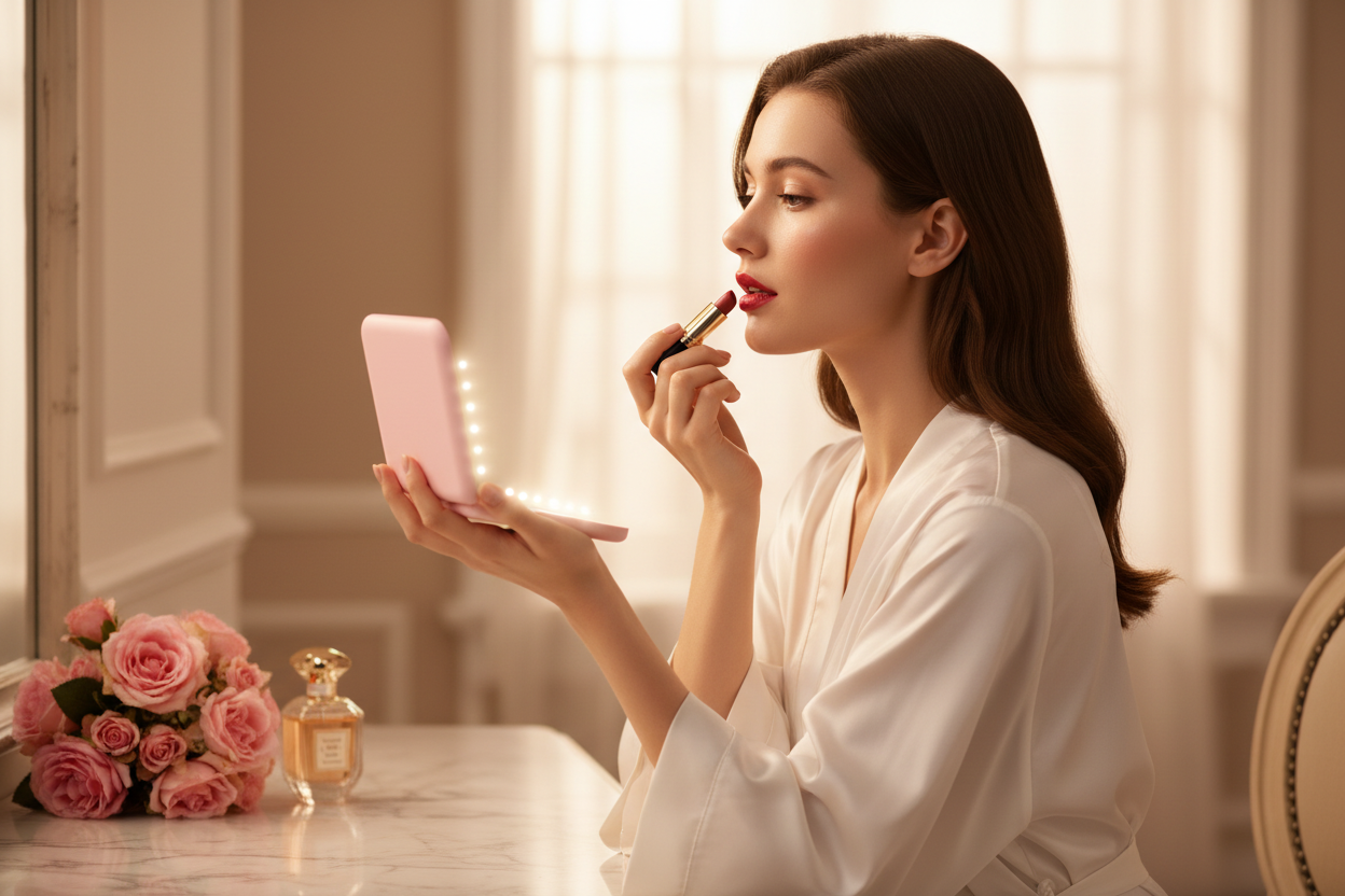 LED Compact Mirror Lifestyle Ad