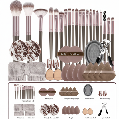 Makeup Brush Set - Pink