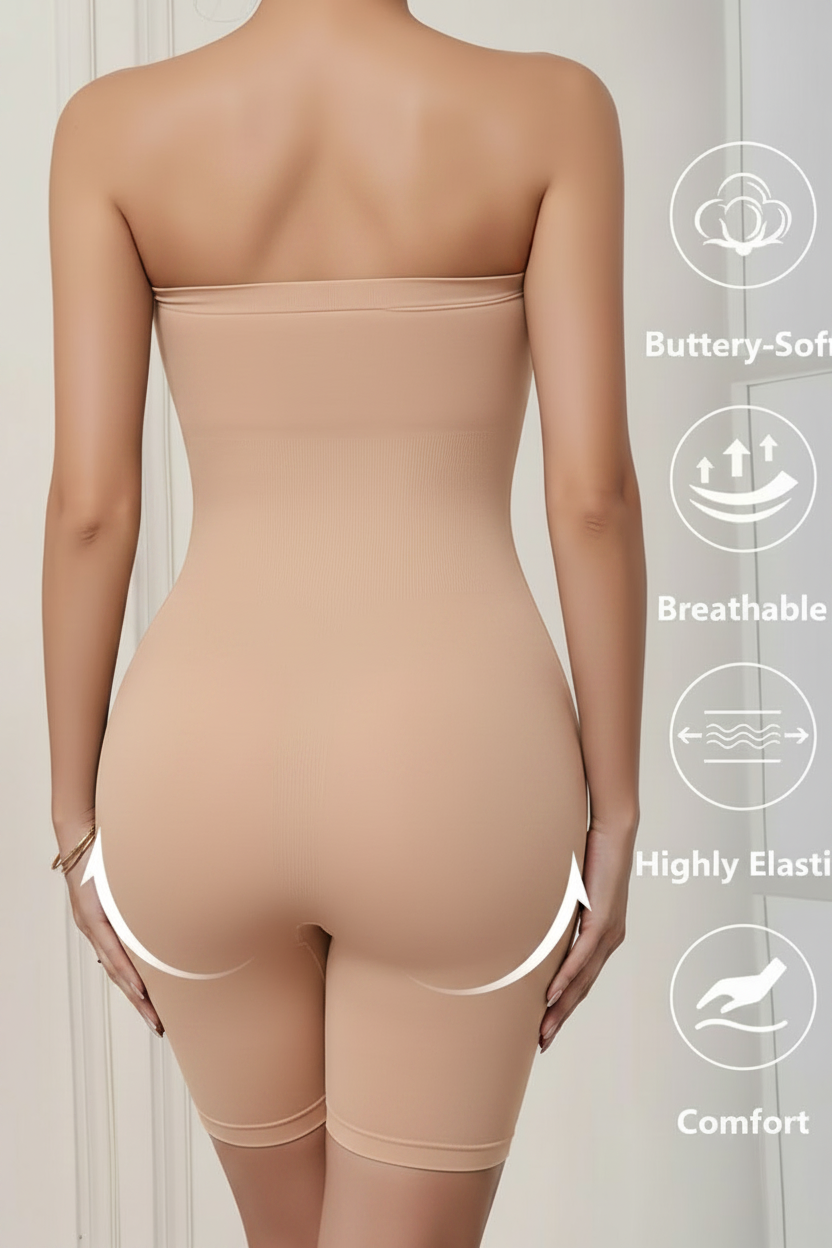 Shapewear Bodysuit Apricot Back