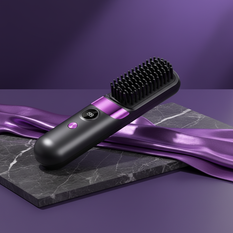 Wireless Hair Comb - Dark Marble